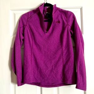 North Face Quarter Zip Fleece Shirt, size M